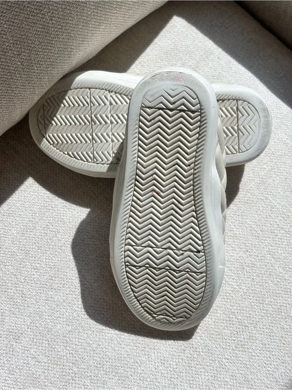 GAP Quilted Slip-On Kids Sneakers in Cream